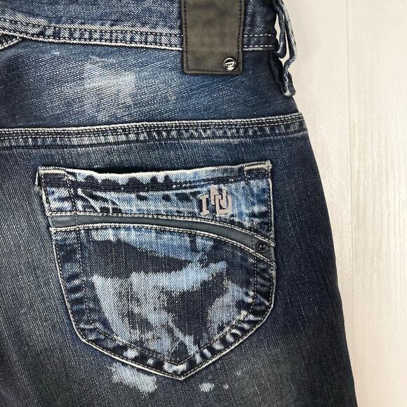 NWOT DIESEL Jeans Men 30x30 ITALY Thanaz Blue Acid Splatter Patchwork Distress - Picture 8 of 16